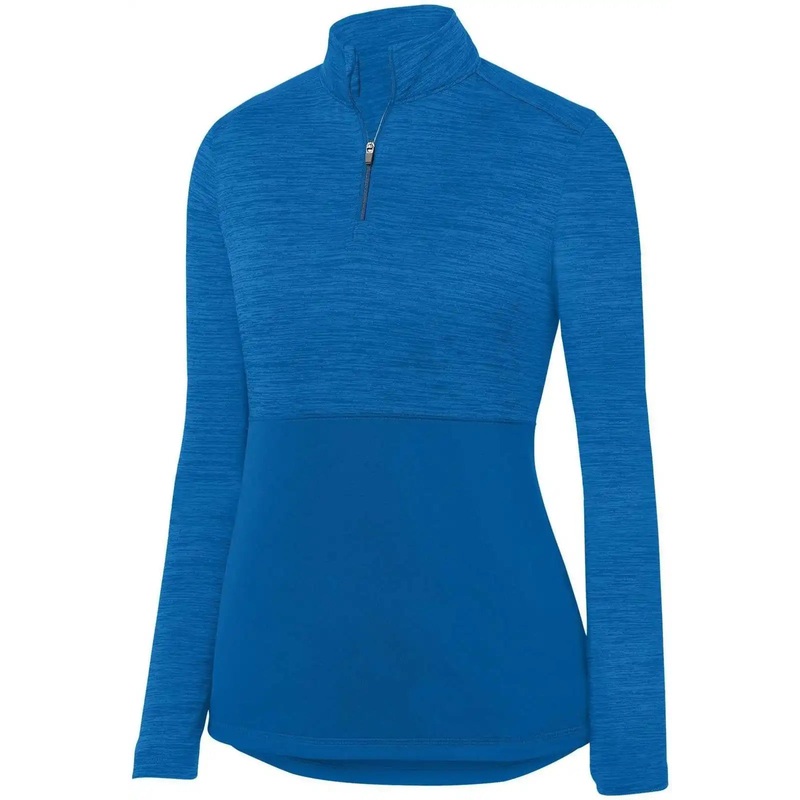 Augusta 2909 Ladies Shadow Tonal Heather 1/4 Zip Pullover – Royal