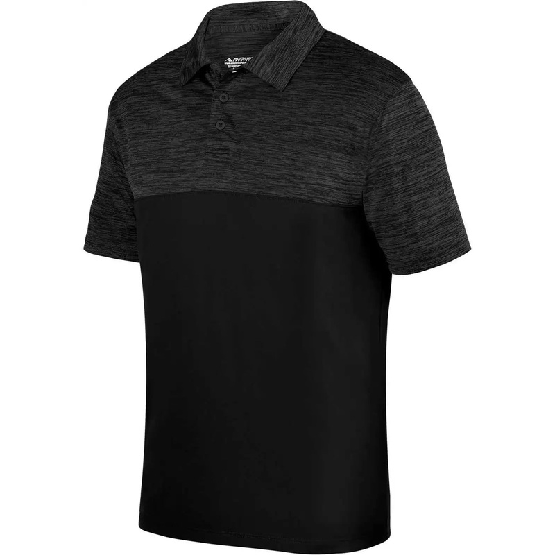 Augusta 5412 Shadow Tonal Heather Sport Shirt – Black