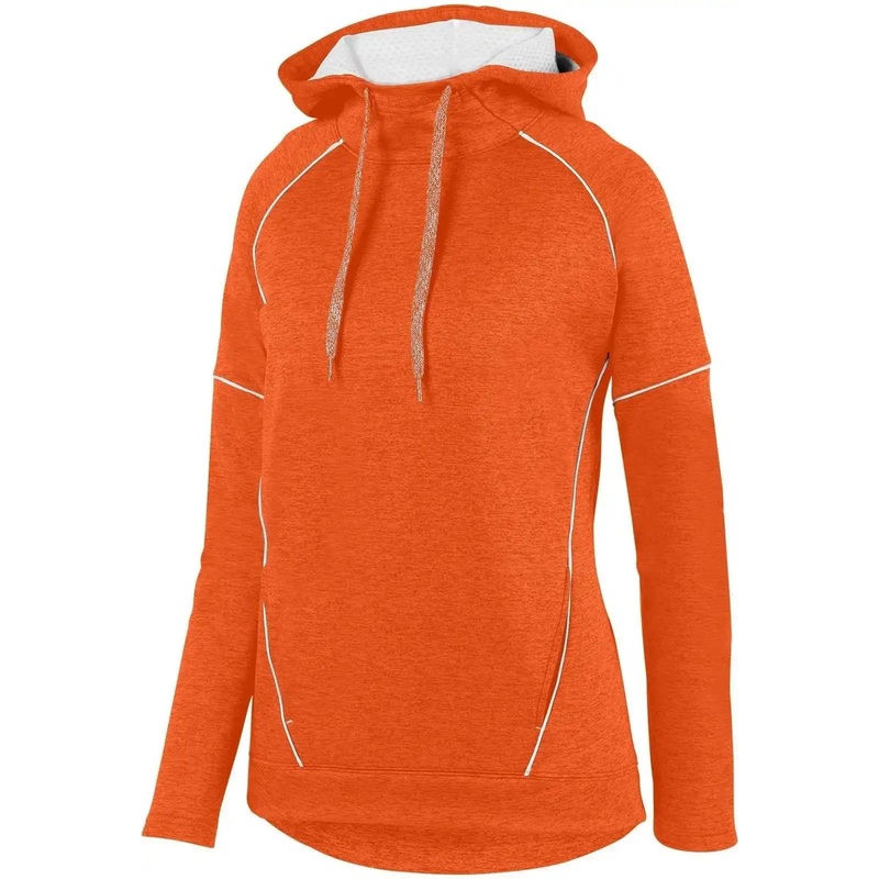 Augusta 5556 Ladies Zoe Tonal Heather Hoody – Orange White