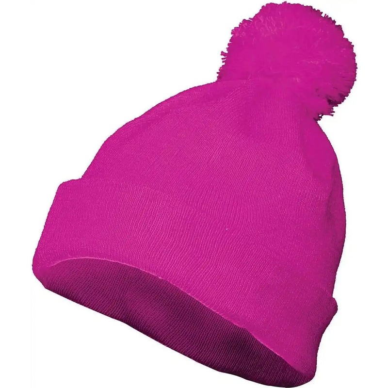 Augusta 6816 Pom Beanie – Power Pink