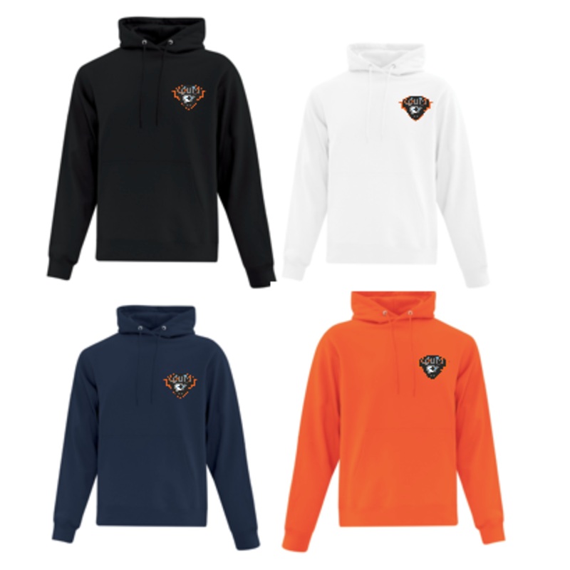 MER BLEUE LOUPS ATC COTTON HOODIE WITH EMBROIDERED LEFT CHEST LOGO