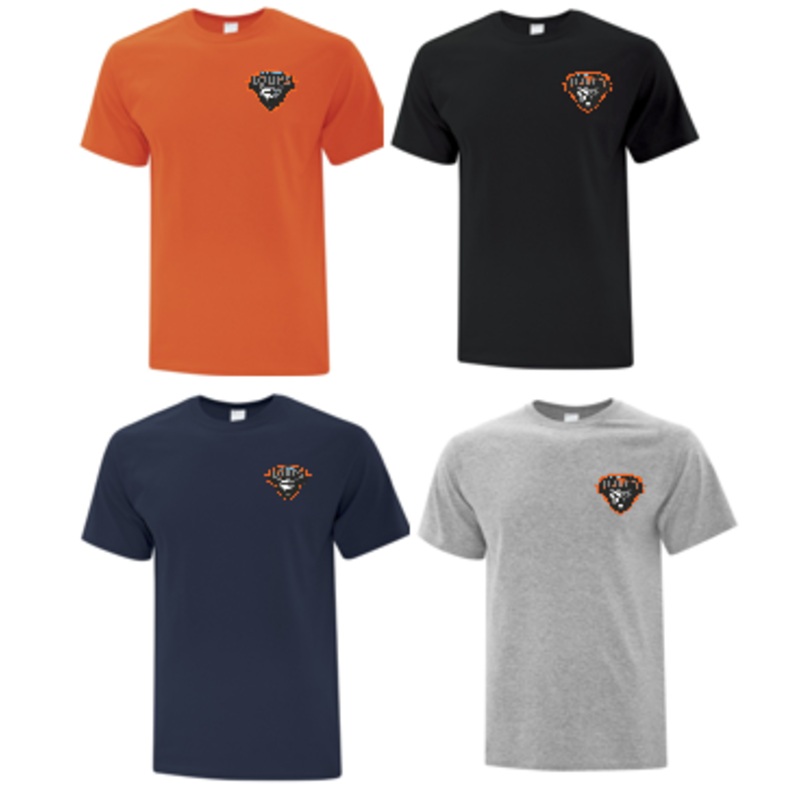 MER BLEUE LOUPS ATC COTTON SHORT SLEEVE TSHIRT WITH HEAT PRESSED LEFT CHEST LOGO
