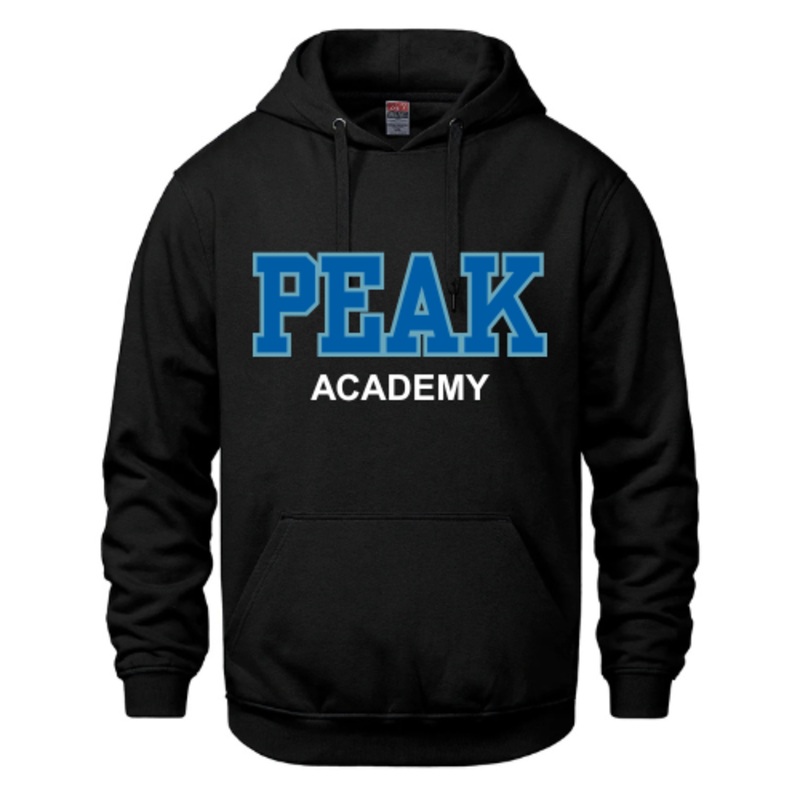 PEAK ACADEMY CHAMPION HOODIE MIDNIGHT SERIES WITH PEAK ACADEMY APPLIQUE ON FRONT
