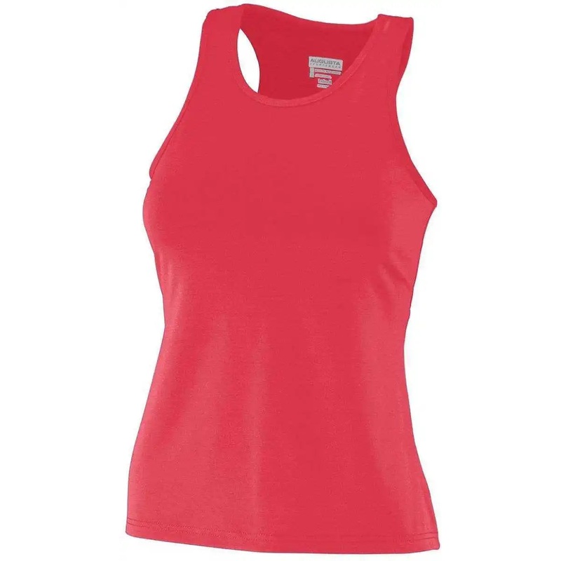 Augusta 1202 Ladies Poly/Spandex Solid Racerback Tank – Red