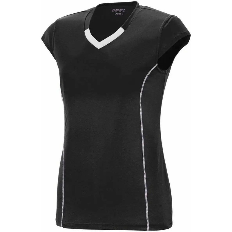 Augusta 1218 Ladies Blash Jersey – Black White
