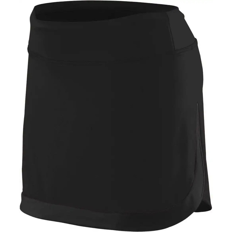 Augusta 2410 Ladies Action Color Block Skort – Black Black