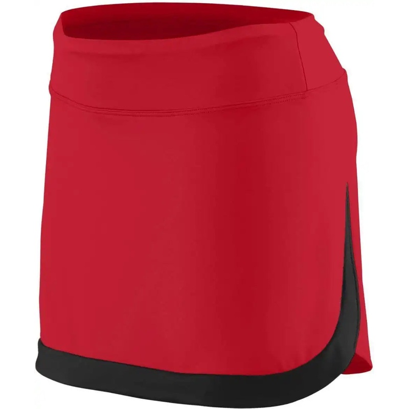 Augusta 2410 Ladies Action Color Block Skort – Red Black
