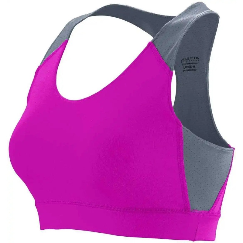 Augusta 2417 Ladies All Sport Sports Bra – Pink Dark Gray