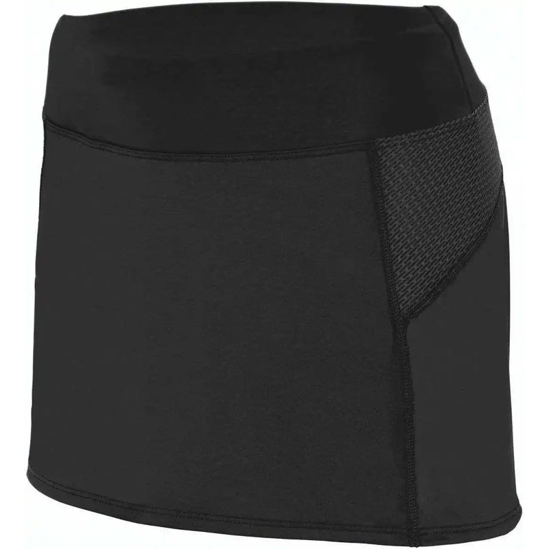 Augusta 2420 Ladies Femfit Skort – Black Dark Gray