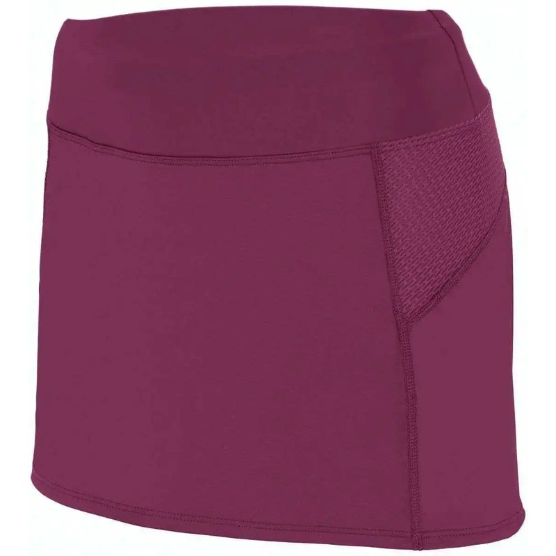 Augusta 2420 Ladies Femfit Skort – Maroon Dark Gray