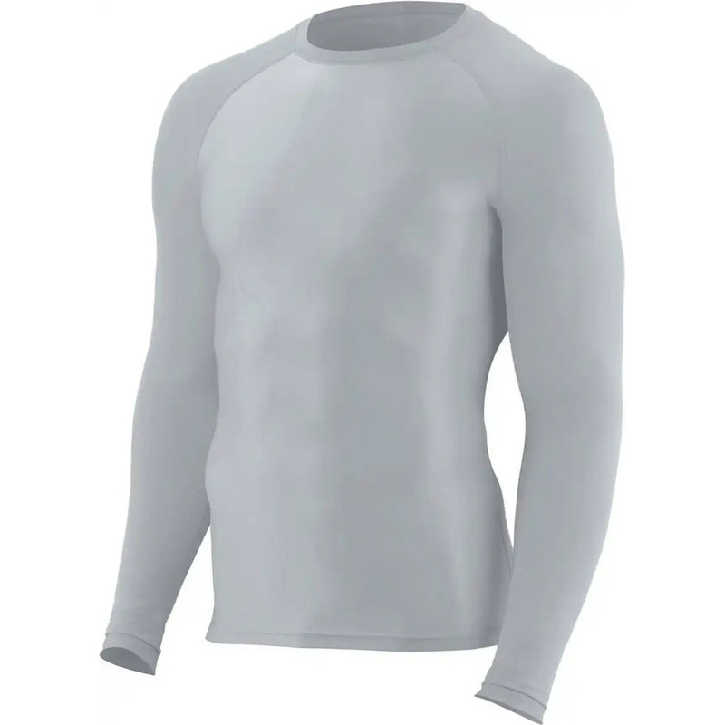 Augusta 2604 Hyperform Compression Long Sleeve Shirt – Light Gray