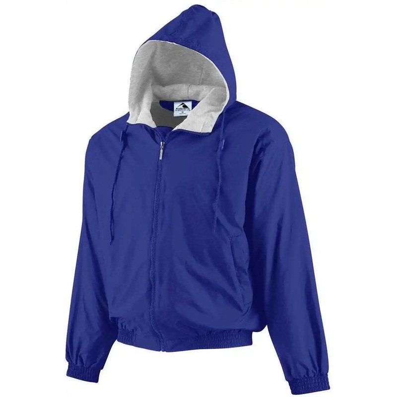 Augusta 3281 Youth Hooded Taffeta Jacket/Fleece Lined – Purple