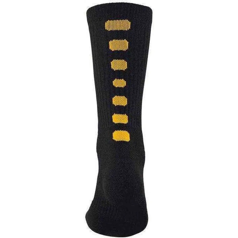 Augusta 6091 Color Block Crew Sock – Black Gold