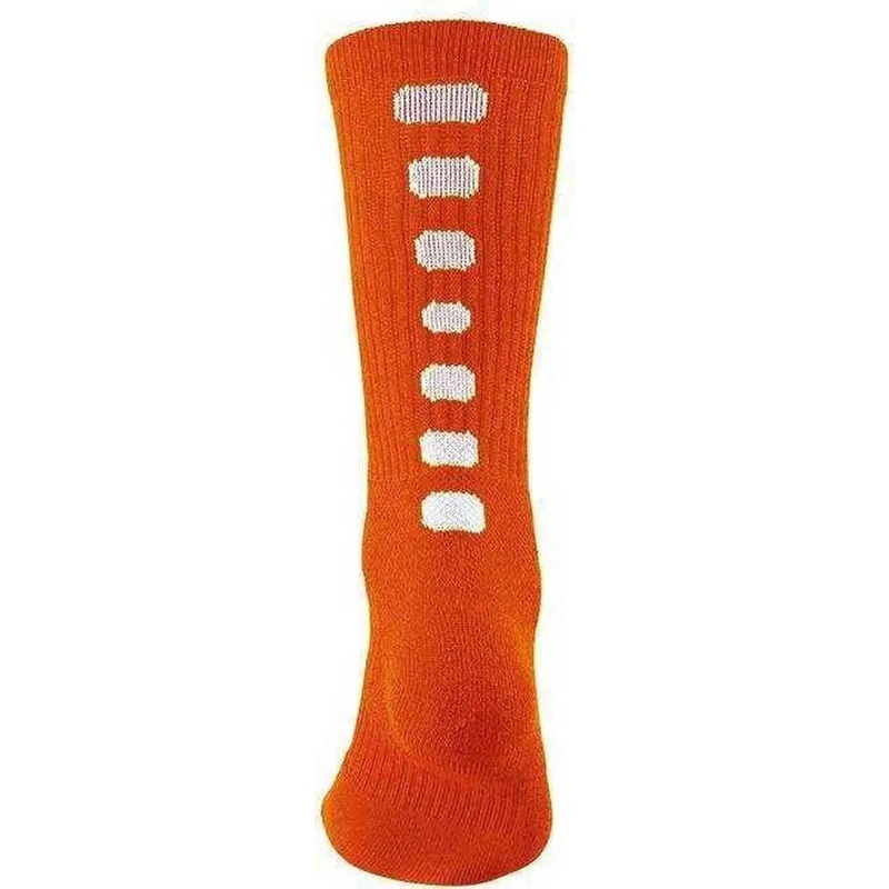 Augusta 6091 Color Block Crew Sock – Orange White