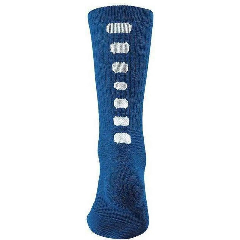 Augusta 6091 Color Block Crew Sock – Royal White