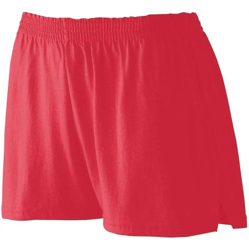 Augusta 988 Girls Trim Fit Jersey Short – Red