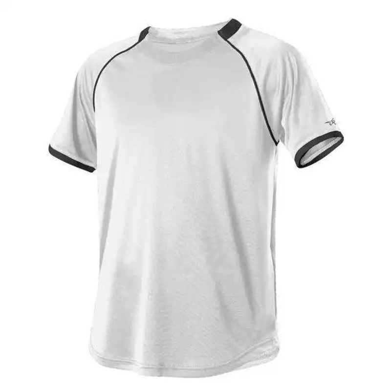 Alleson Athletic 508C1Y Youth Baseball Jersey Crew Neck – White Black