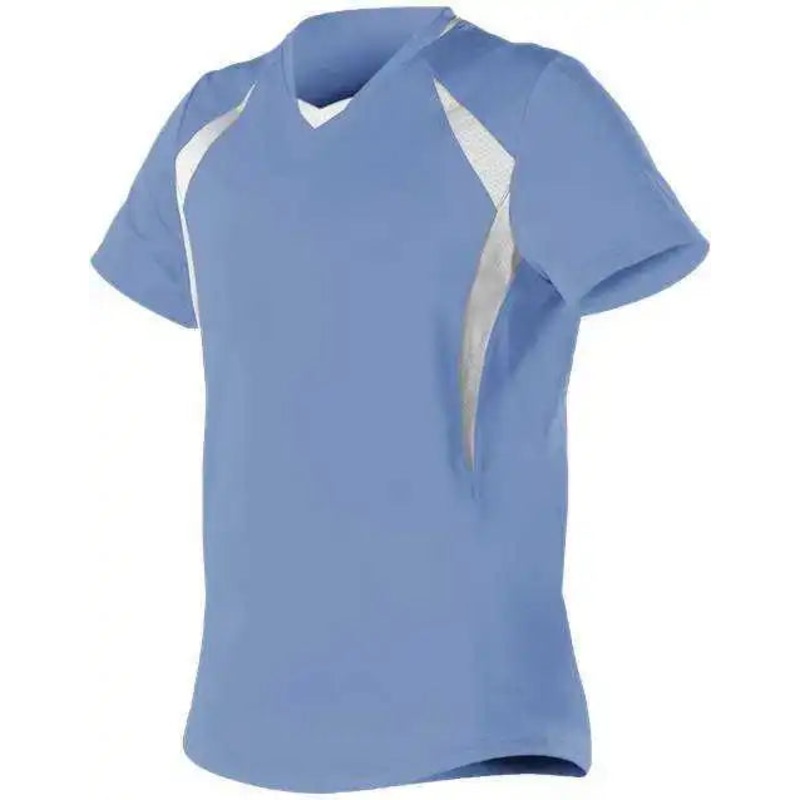 Alleson Athletic 552JG Girl’s Short Sleeve Fastpitch Jersey – Sky Blue White