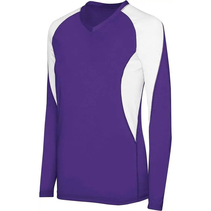 High Five 342182 Womens Long Sleeve Court Jersey  – Purple White