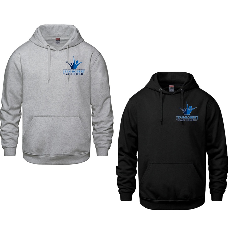 JEAN-ROBERT GAUTHIER ATC COTTON HOODIE ADULT OR YOUTH WITH LEFT CHEST EMBROIDERED LOGO
