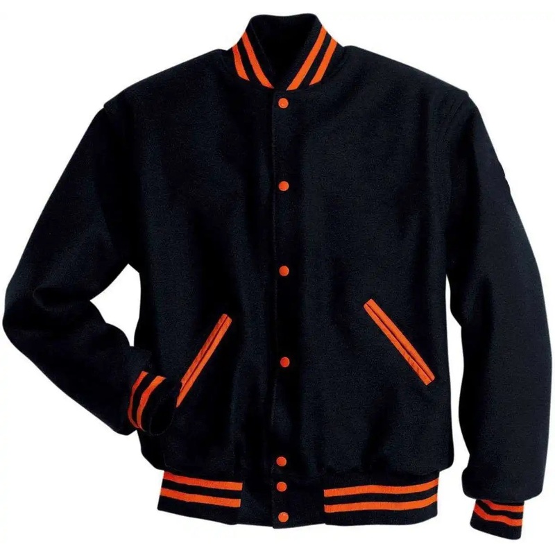 Holloway 224182 Letterman (All Wool) – Black Burnt Orange