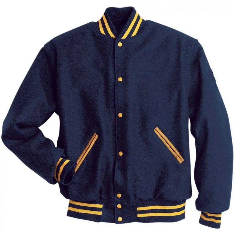 Holloway 224182 Letterman (All Wool) – Dark Navy Light Gold