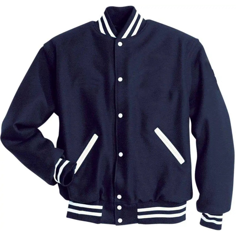 Holloway 224182 Letterman (All Wool) – Dark Navy White