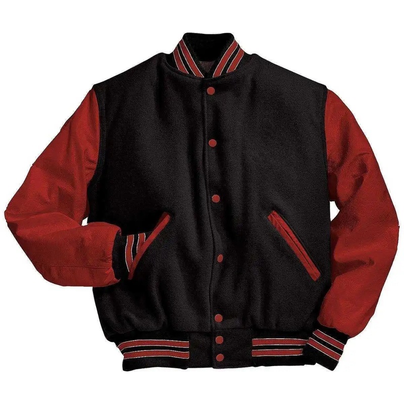 Holloway 224183 Varsity (Wool, Leather Sleeves) – Bk Scarlet Scarlet