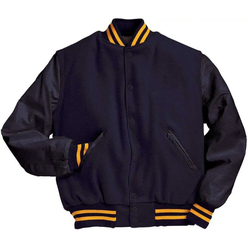 Holloway 224183 Varsity (Wool, Leather Sleeves) – DK Ny DK Ny Lt Gold