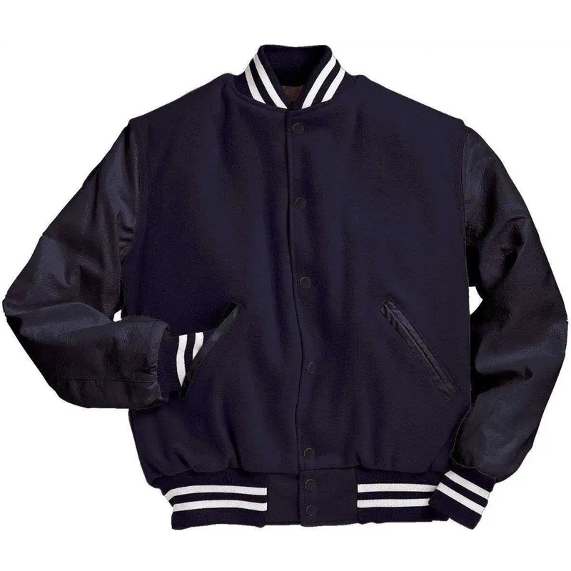 Holloway 224183 Varsity -(Wool, Leather Sleeves)  DK Ny DK Ny Wh