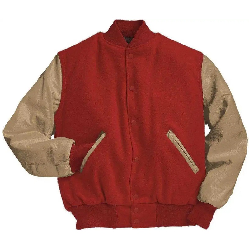 Holloway 224183 Varsity (Wool, Leather Sleeves) – Scarlet Cream