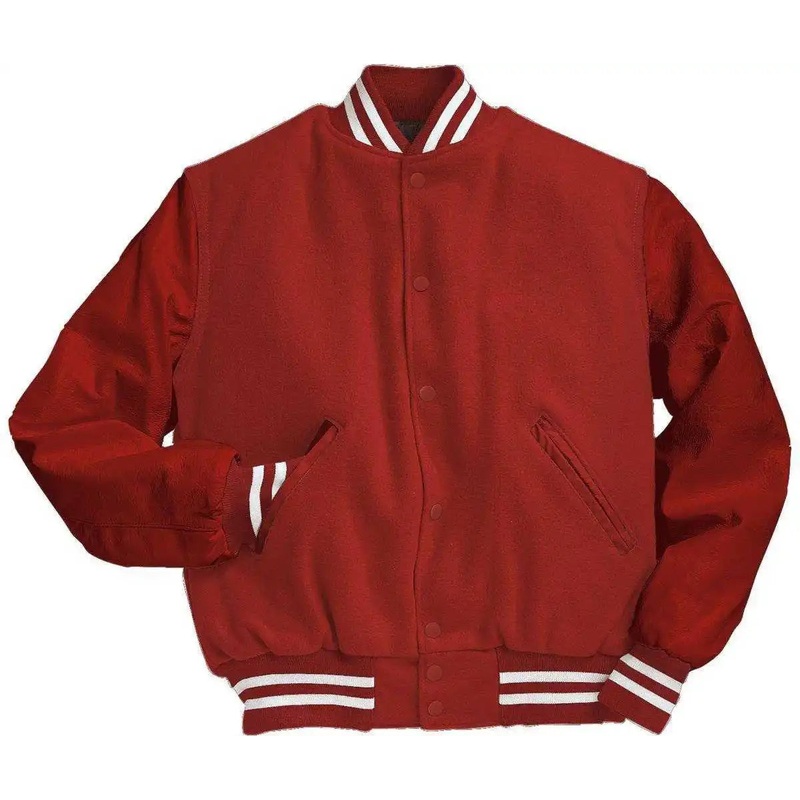 Holloway 224183 Varsity (Wool, Leather Sleeves) – Scarlet Scarlet Wh
