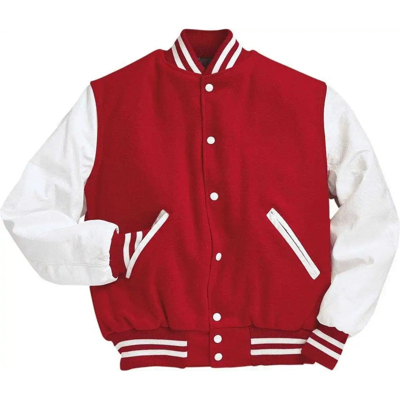 Holloway 224183 Varsity (Wool, Leather Sleeves) – Scarlet Wh