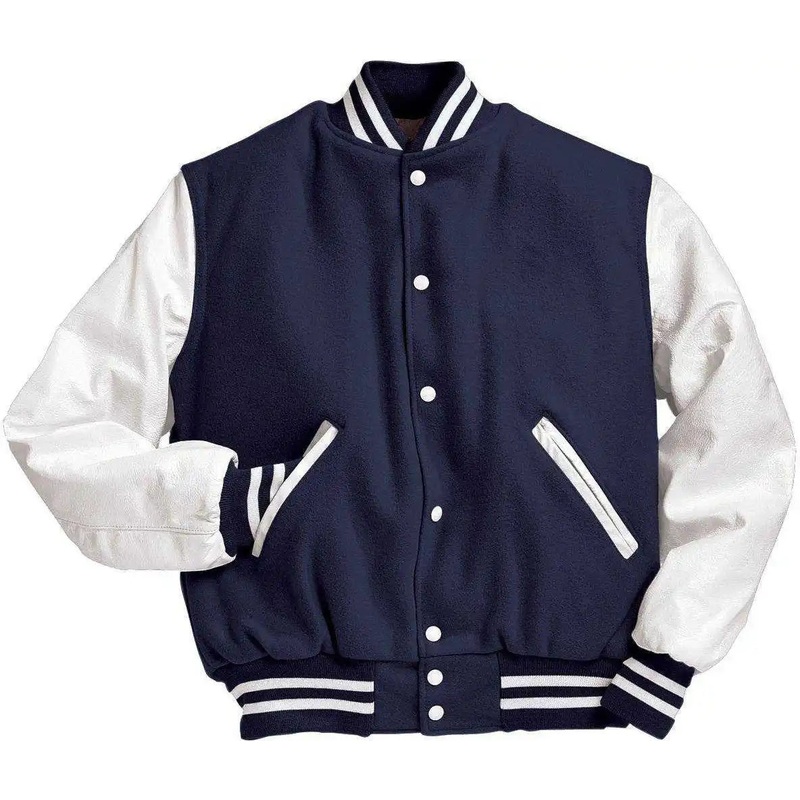 Holloway 224183 Varsity (Wool, Leather Sleeves) – True Navy Wh