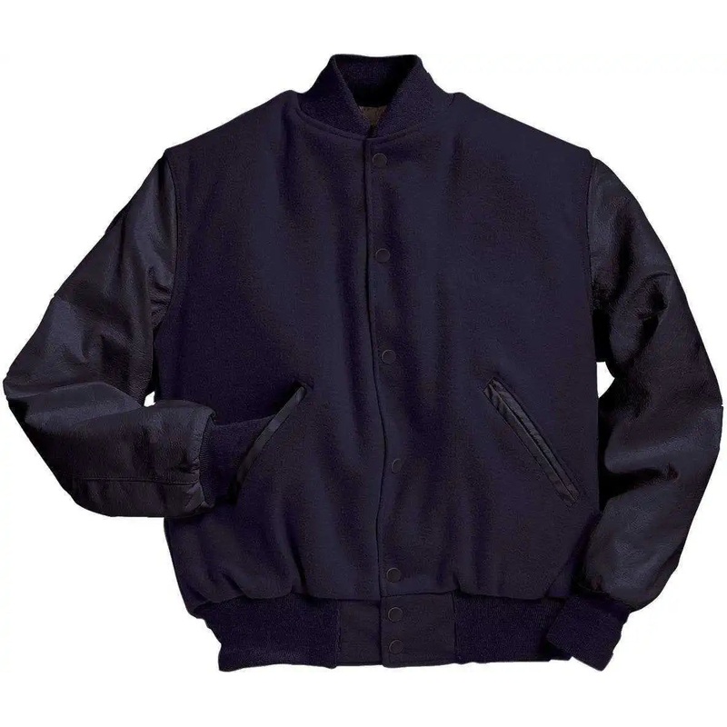 Holloway 224683 Varsity Tall (Wool, Leather Sleeves) – Dark Navy