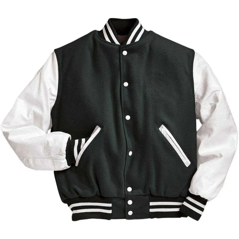 Holloway 224683 Varsity Tall  (Wool, Leather Sleeves) – Myrtle White