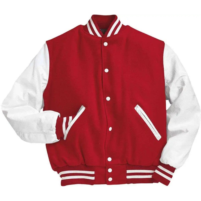 Holloway 224683 Varsity Tall  (Wool, Leather Sleeves) – Scarlet White