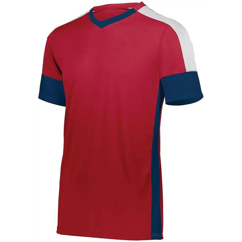 High Five 322930 Wembley Soccer Jersey – Scarlet Navy White