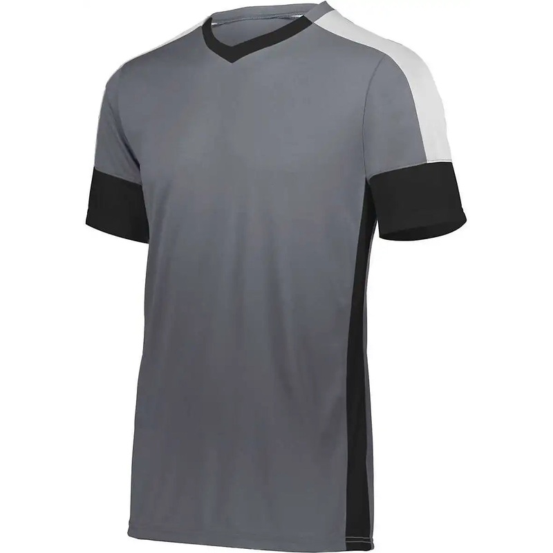 High Five 322931 Youth Wembley Soccer Jersey – Graphite Black White