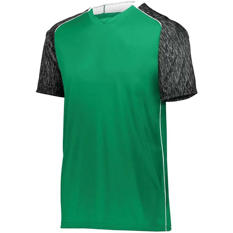 High Five 322941 Youth Hawthorn Soccer Jersey – Kelly Black Print White