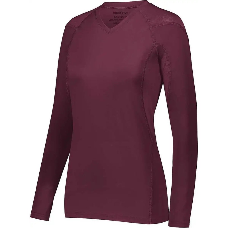 High Five 342212 Ladies Truhit Long Sleeve Jersey – Maroon (Hlw)
