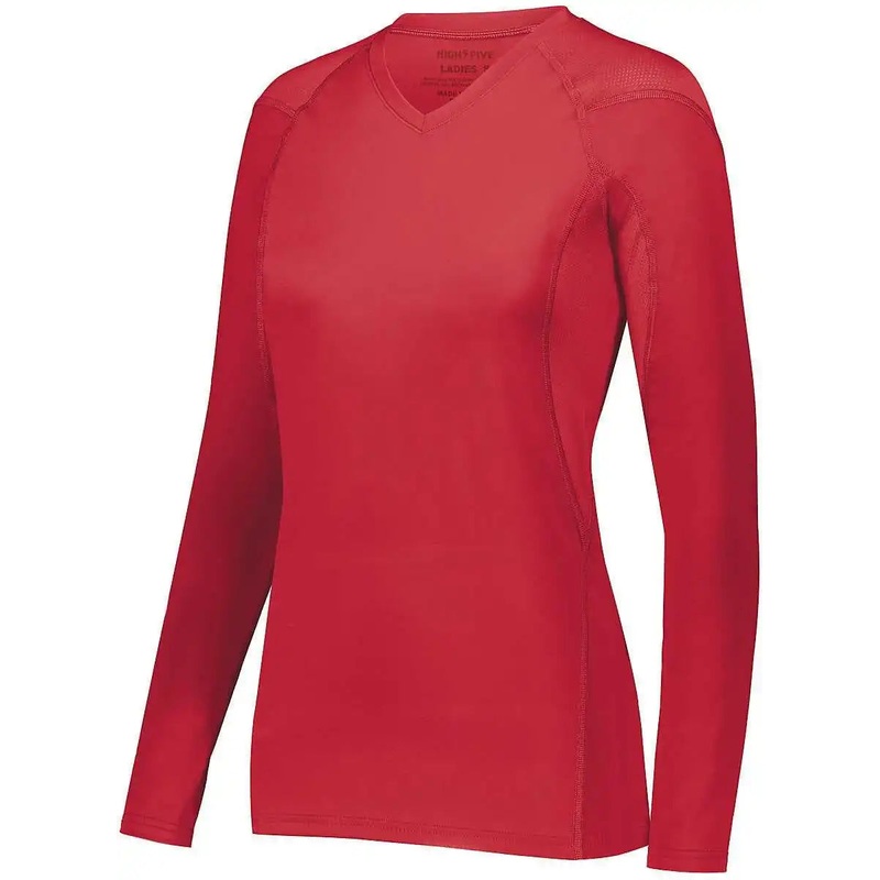High Five 342212 Ladies Truhit Long Sleeve Jersey – Scarlet