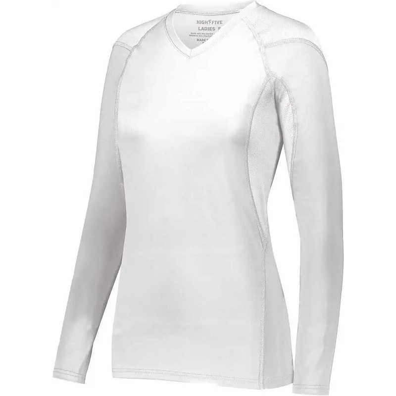 High Five 342212 Ladies Truhit Long Sleeve Jersey – White