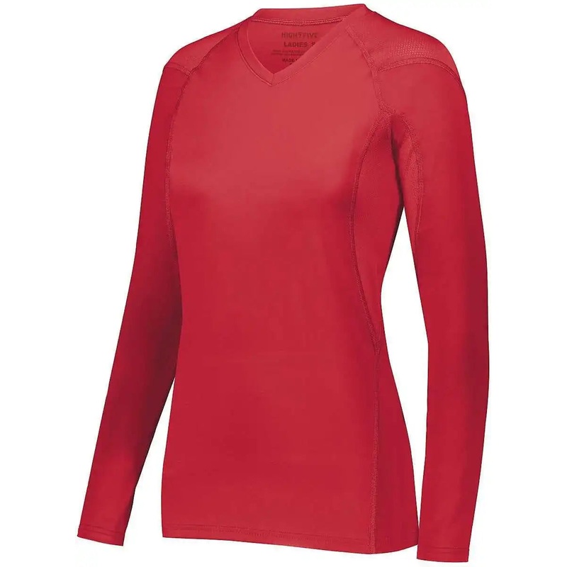 High Five 342213 Girls Truhit Long Sleeve Jersey – Scarlet