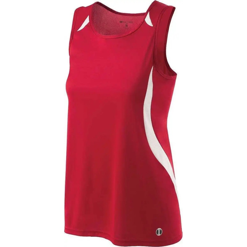 Holloway 221346 Ladies Sprint Singlet – Scarlet White