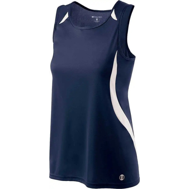 Holloway 221346 Ladies Sprint Singlet – True Navy White