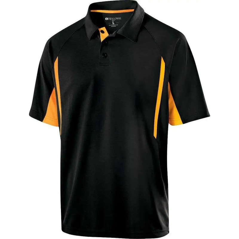 Holloway 222530 Avenger Polo Short Sleeve – Black Light Gold