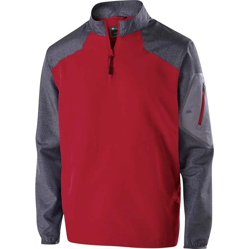Holloway 229155 Raider Pullover – Carbon Print Scarlet