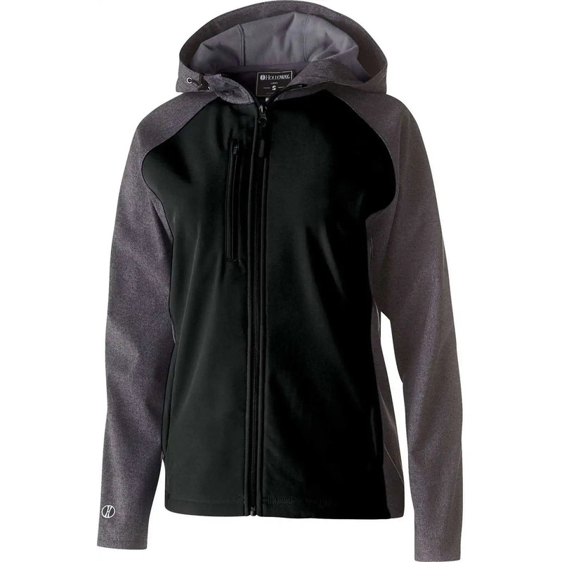 Holloway 229357 Ladies’ Raider Softshell Jacket – Carbon Print Black