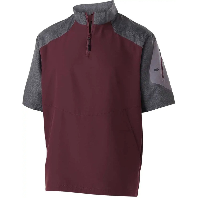 Holloway 229545 Raider Pullover Short Sleeve – Carbon Print Maroon